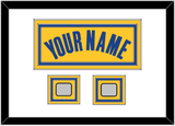 Golden State Name & 2 Finals Patches - Yellow Statement (2019-2022) - Triple Mat 1
