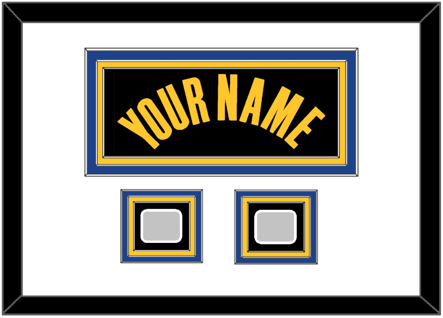 Golden State Name & 2 Champions Patches - Black City (2021-2022) - Premier Tier 1