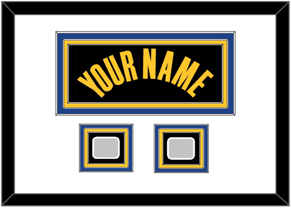 Golden State Name & 2 Finals Patches - Black City (2021-2022) - Triple Mat 1