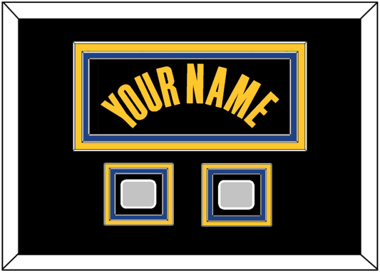 Golden State Name & 2 Finals Patches - Black City (2021-2022) - Premier Tier 3