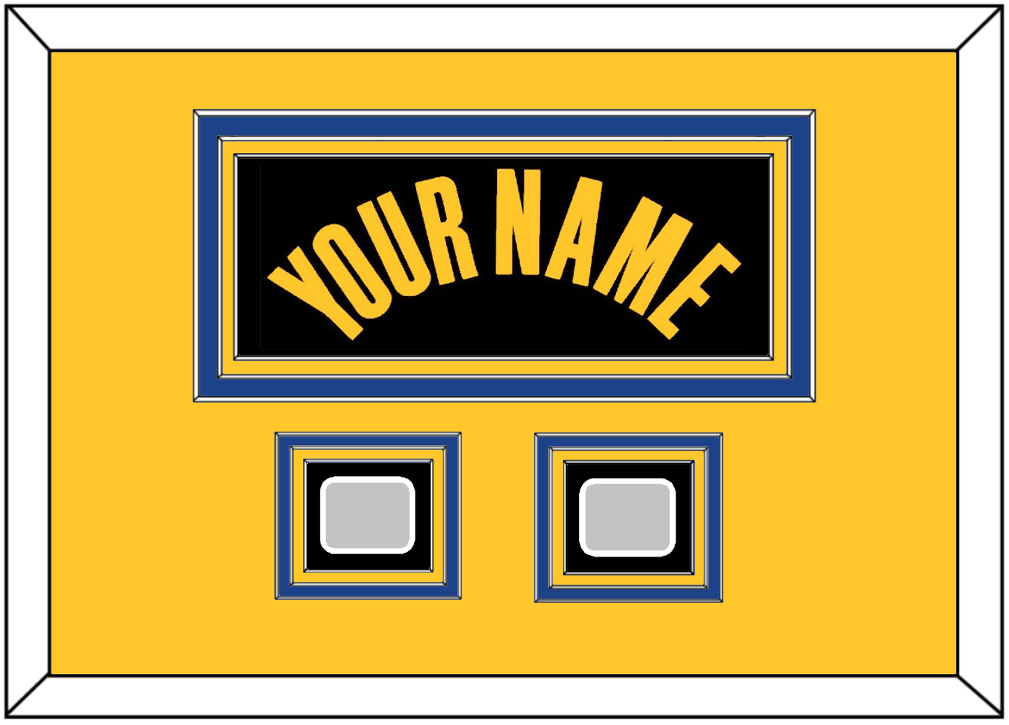 Golden State Name & 2 Finals Patches - Black City (2021-2022) - Premier Tier 7