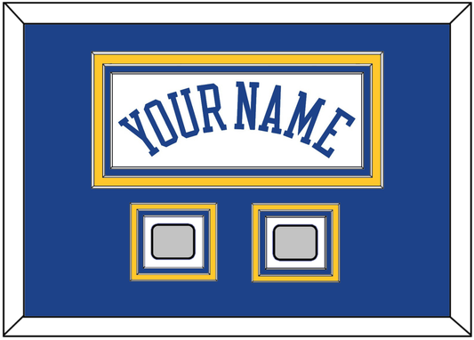 Golden State Name & 2 Champions Patches - Home White (2010-2019) - Premier Tier 3