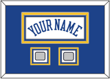 Golden State Name & 2 Champions Patches - Home White (2010-2019) - Triple Mat 3
