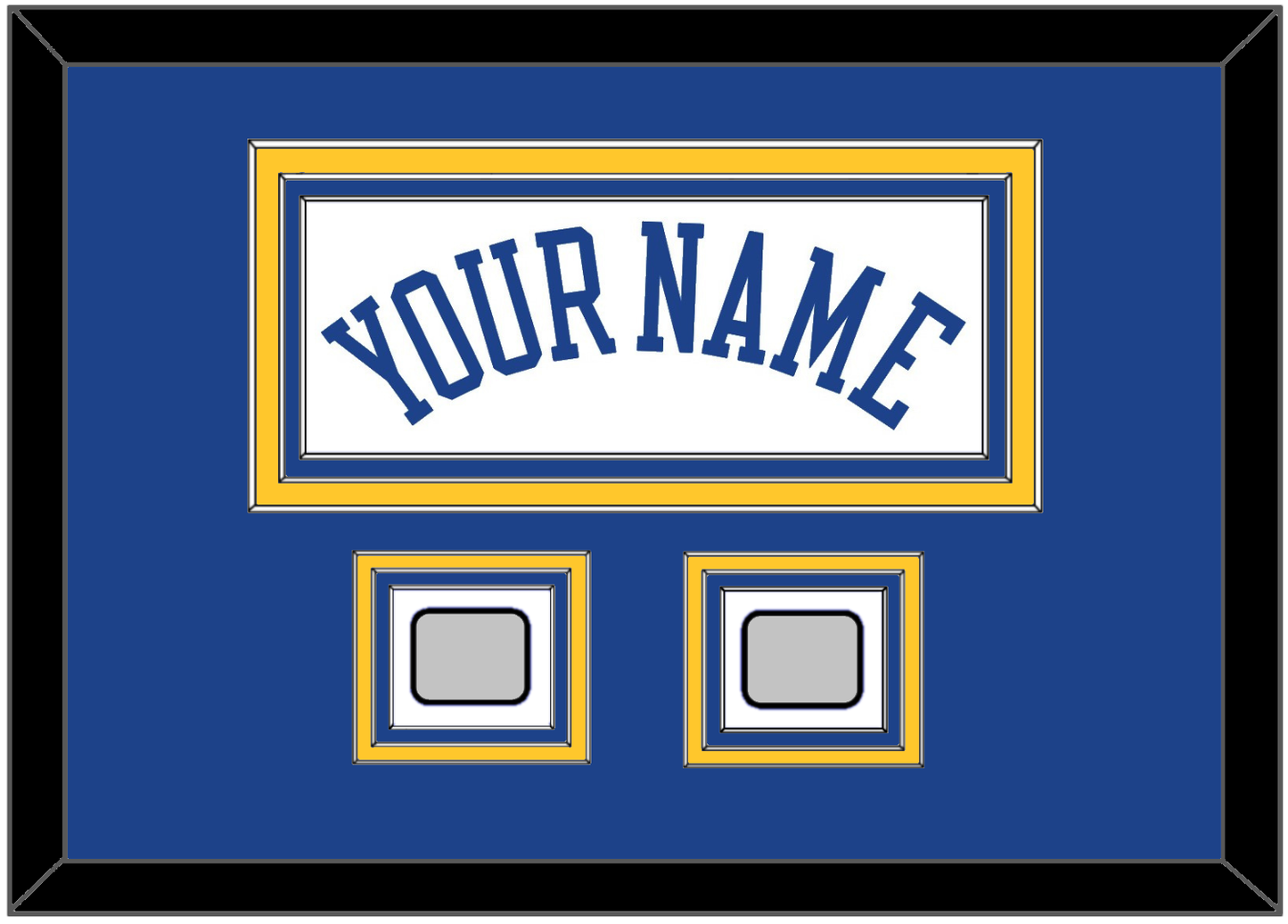 Golden State Name & 2 Finals Patches - Home White (2010-2019) - Premier Tier 3