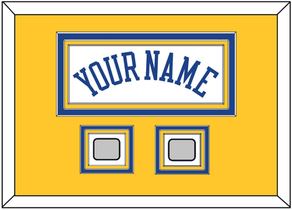 Golden State Name & 2 Champions Patches - Home White (2010-2019) - Premier Tier 5