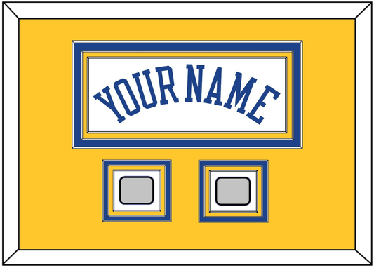 Golden State Name & 2 Champions Patches - Home White (2010-2019) - Premier Tier 5