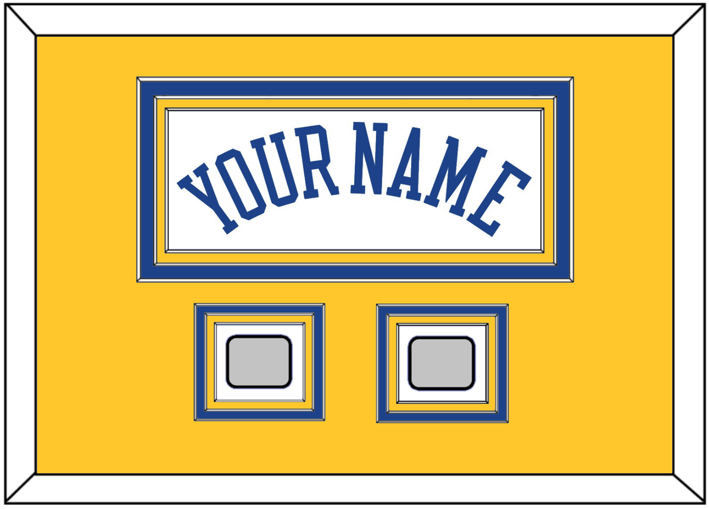 Golden State Name & 2 Finals Patches - Home White (2010-2019) - Premier Tier 5