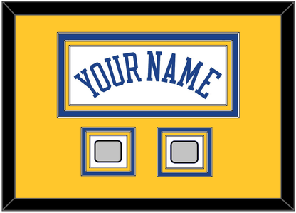 Golden State Name & 2 Finals Patches - Home White (2010-2019) - Premier Tier 5