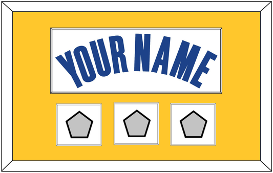 Golden State Name & 3 Champions Patches - White Association - Essential Tier 2