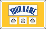Golden State Name & 3 Finals Patches - White Association - Single Mat 2