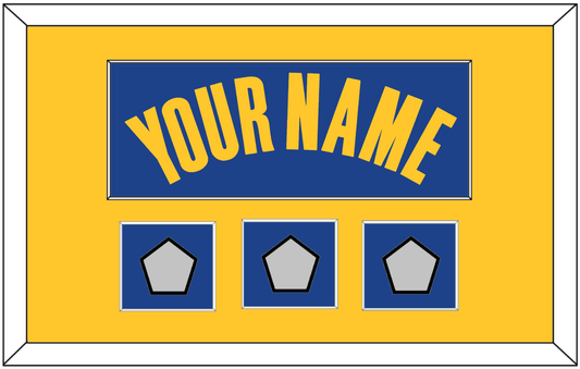 Golden State Name & 3 Finals Patches - Blue Icon - Essential Tier 2