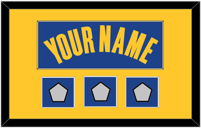 Golden State Name & 3 Champions Patches - Blue Icon - Essential Tier 2