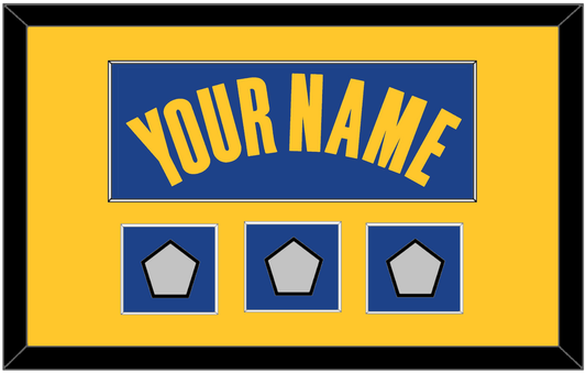 Golden State Name & 3 Champions Patches - Blue Icon - Essential Tier 2