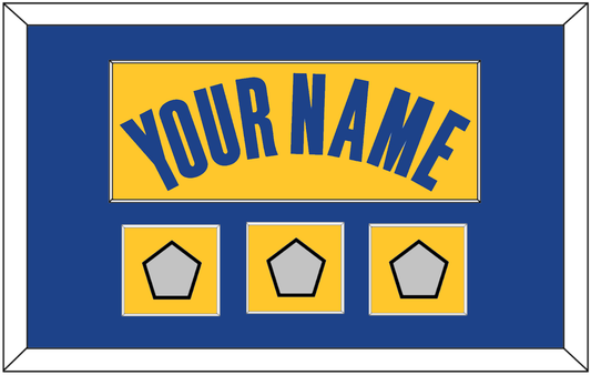 Golden State Name & 3 Finals Patches - Yellow Statement (2019-2022) - Essential Tier 2