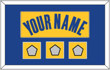 Golden State Name & 3 Champions Patches - Yellow Statement (2019-2022) - Single Mat 2