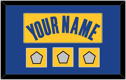Golden State Name & 3 Finals Patches - Yellow Statement (2019-2022) - Essential Tier 2
