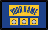Golden State Name & 3 Champions Patches - Yellow Statement (2019-2022) - Single Mat 2