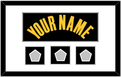Golden State Name & 3 Champions Patches - Black City (2021-2022) - Essential Tier 1