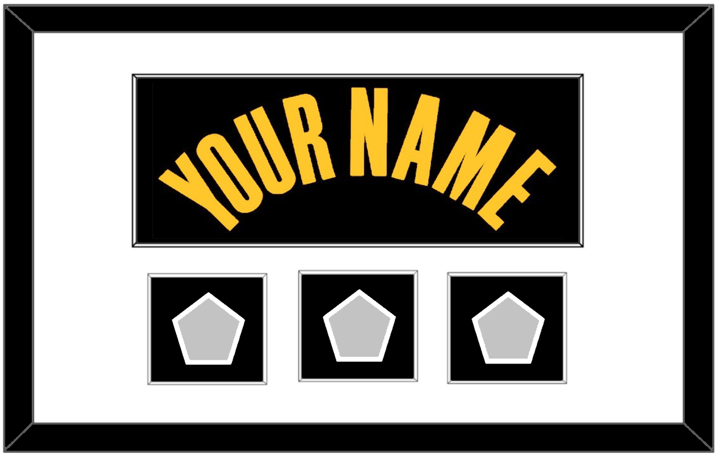 Golden State Name & 3 Finals Patches - Black City (2021-2022) - Essential Tier 1