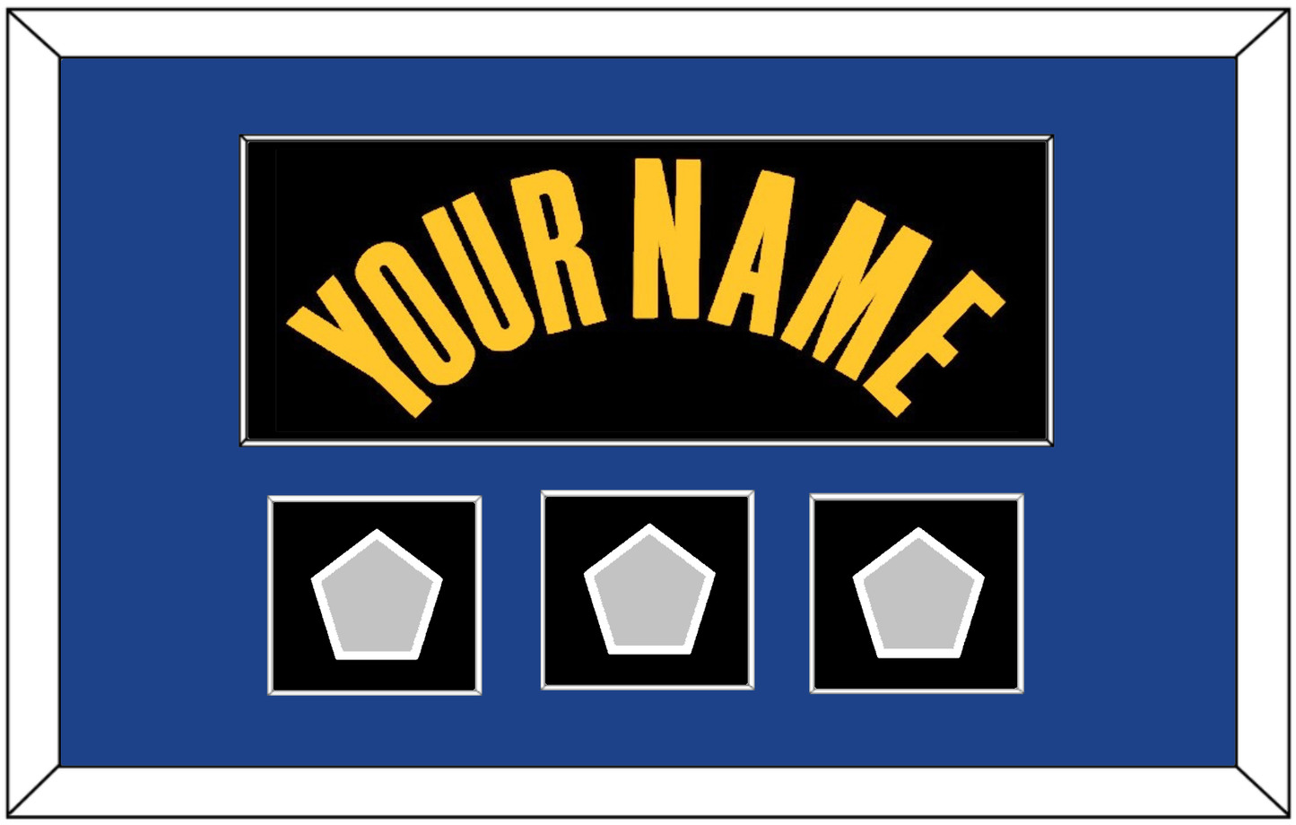 Golden State Name & 3 Champions Patches - Black City (2021-2022) - Essential Tier 2