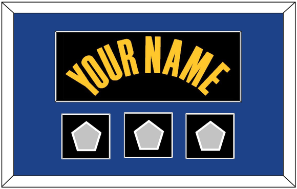 Golden State Name & 3 Finals Patches - Black City (2021-2022) - Single Mat 2