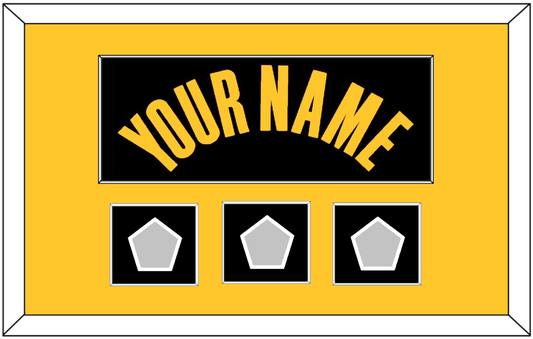 Golden State Name & 3 Finals Patches - Black City (2021-2022) - Essential Tier 3
