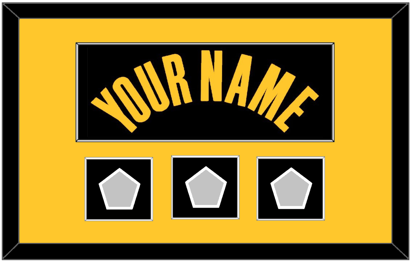 Golden State Name & 3 Finals Patches - Black City (2021-2022) - Essential Tier 3