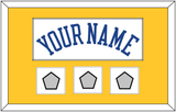 Golden State Name & 3 Champions Patches - Home White (2010-2019) - Single Mat 2