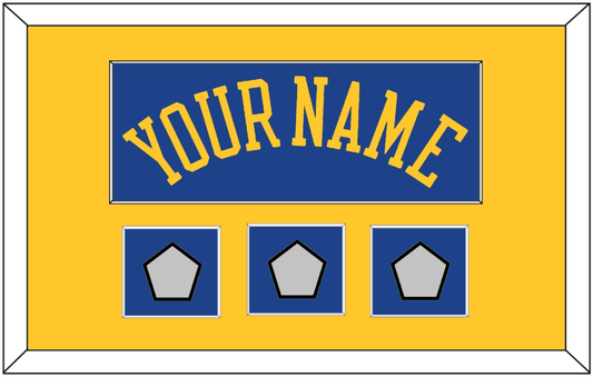 Golden State Name & 3 Champions Patches - Road Blue (2010-2019) - Essential Tier 2