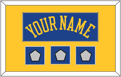 Golden State Name & 3 Finals Patches - Road Blue (2010-2019) - Essential Tier 2