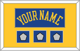 Golden State Name & 3 Finals Patches - Road Blue (2010-2019) - Single Mat 2
