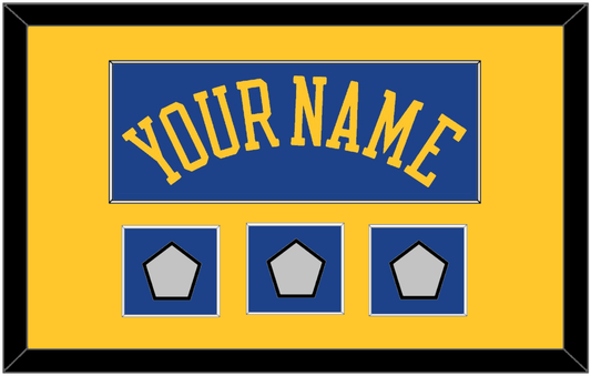 Golden State Name & 3 Finals Patches - Road Blue (2010-2019) - Essential Tier 2