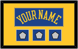 Golden State Name & 3 Finals Patches - Road Blue (2010-2019) - Single Mat 2