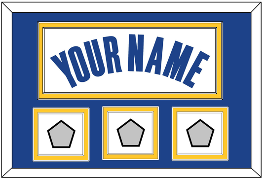 Golden State Name & 3 Champions Patches - White Association - Signature Tier 2