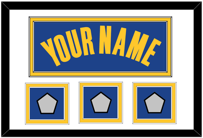 Golden State Name & 3 Finals Patches - Blue Icon - Signature Tier 1