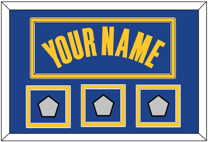 Golden State Name & 3 Champions Patches - Blue Icon - Signature Tier 2