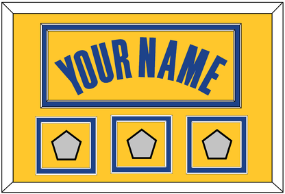 Golden State Name & 3 Finals Patches - Yellow Statement (2019-2022) - Signature Tier 2