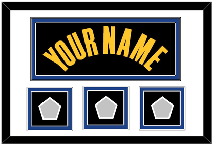Golden State Name & 3 Finals Patches - Black City (2021-2022) - Signature Tier 1