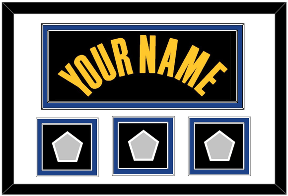 Golden State Name & 3 Finals Patches - Black City (2021-2022) - Double Mat 1