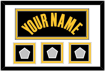 Golden State Name & 3 Champions Patches - Black City (2019-2022) - Signature Tier 2