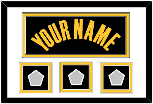 Golden State Name & 3 Champions Patches - Black City (2019-2022) - Signature Tier 2