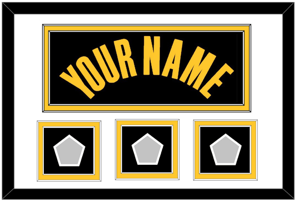 Golden State Name & 3 Finals Patches - Black City (2021-2022) - Double Mat 2