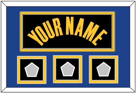 Golden State Name & 3 Champions Patches - Black City (2019-2022) - Signature Tier 3
