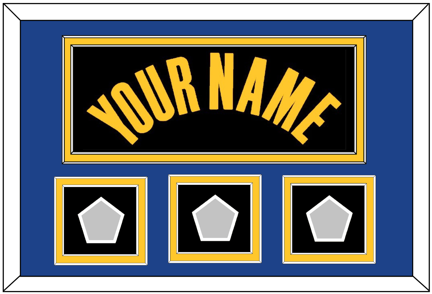 Golden State Name & 3 Finals Patches - Black City (2021-2022) - Signature Tier 3