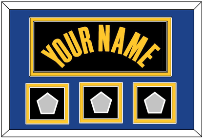 Golden State Name & 3 Finals Patches - Black City (2021-2022) - Signature Tier 3