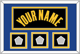 Golden State Name & 3 Finals Patches - Black City (2021-2022) - Double Mat 3