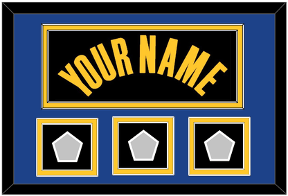 Golden State Name & 3 Finals Patches - Black City (2021-2022) - Signature Tier 3