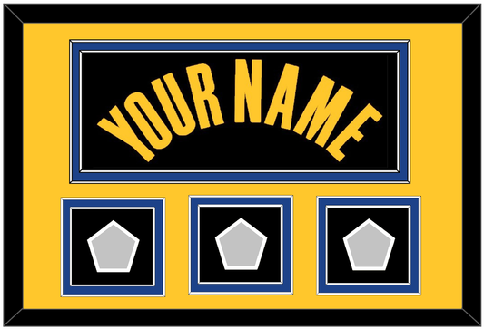 Golden State Name & 3 Champions Patches - Black City (2019-2022) - Signature Tier 4