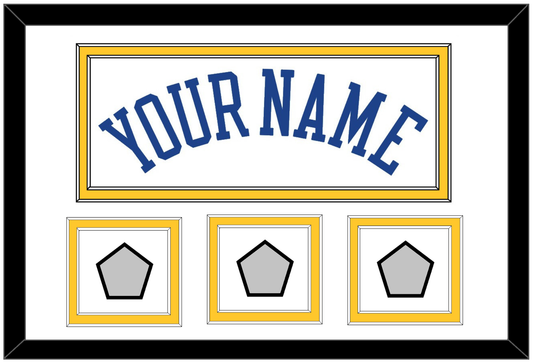 Golden State Name & 3 Finals Patches - Home White (2010-2019) - Signature Tier 1