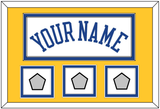 Golden State Name & 3 Finals Patches - Home White (2010-2019) - Double Mat 3